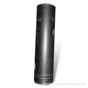 Paper Tube Box with Metal Cap/Bottom, Ideal for Wine, Tea and Gift Packing
